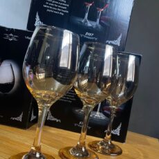 COPA DE VINO LISO AMBAR SETX6UNI BZR