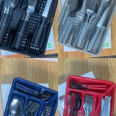 SET CUBIERTO X 24 C/CUBIERTERO BZR