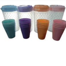 JARRA C/VASO MODER PLAST BZR